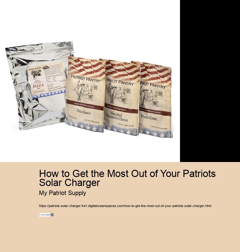 How to Get the Most Out of Your Patriots Solar Charger
