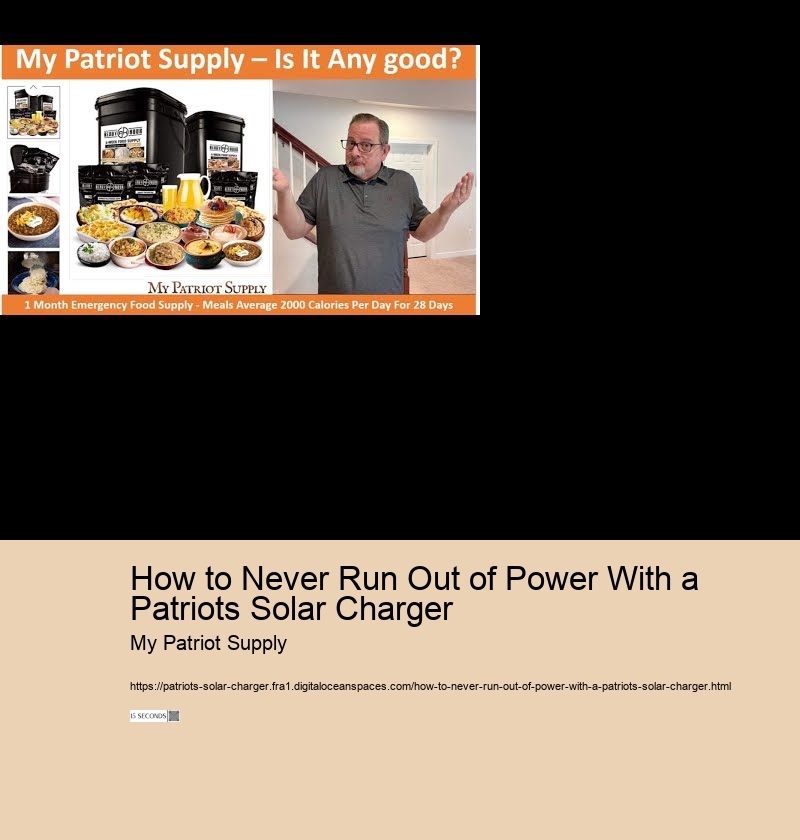 How to Never Run Out of Power With a Patriots Solar Charger