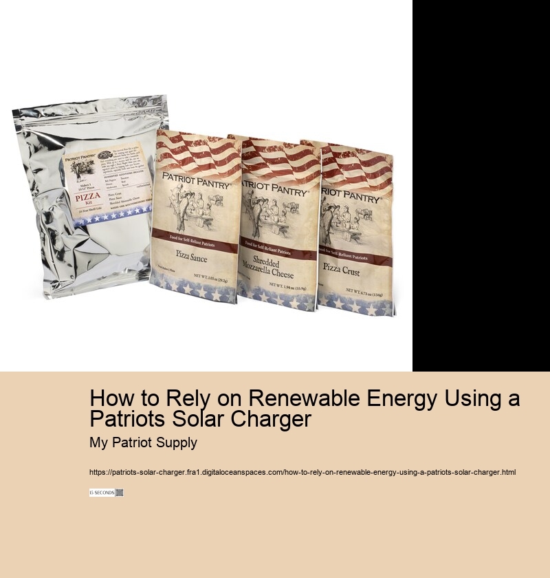 How to Rely on Renewable Energy Using a Patriots Solar Charger